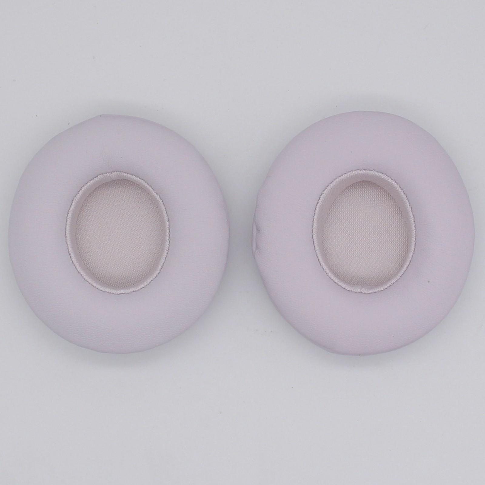 

1 Pair For Beats Solo 4 Headphone Earpads Protein Leather Replacement Earmuffs with Crowbar White