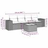 VidaXL Salon de Jardin avec Coussins 5 pcs, Canapés avec Dossier, Ensemble de Meubles, Mobilier de Terrasse Patio, Gris 3222291