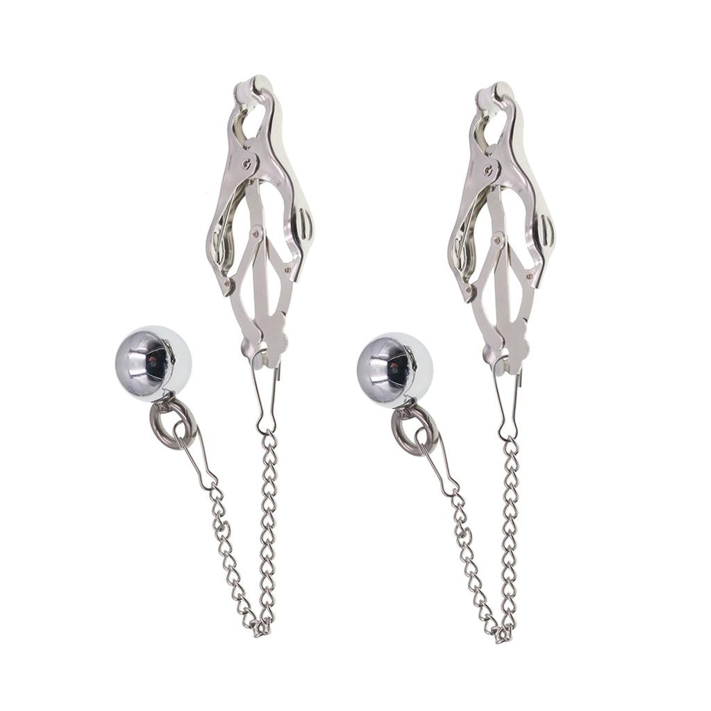 Big Head Nipple Clamp Yin Clip Pendant Butterfly Clip Sex Toys Female Adult Supplies Metal Alternative Sex Tools