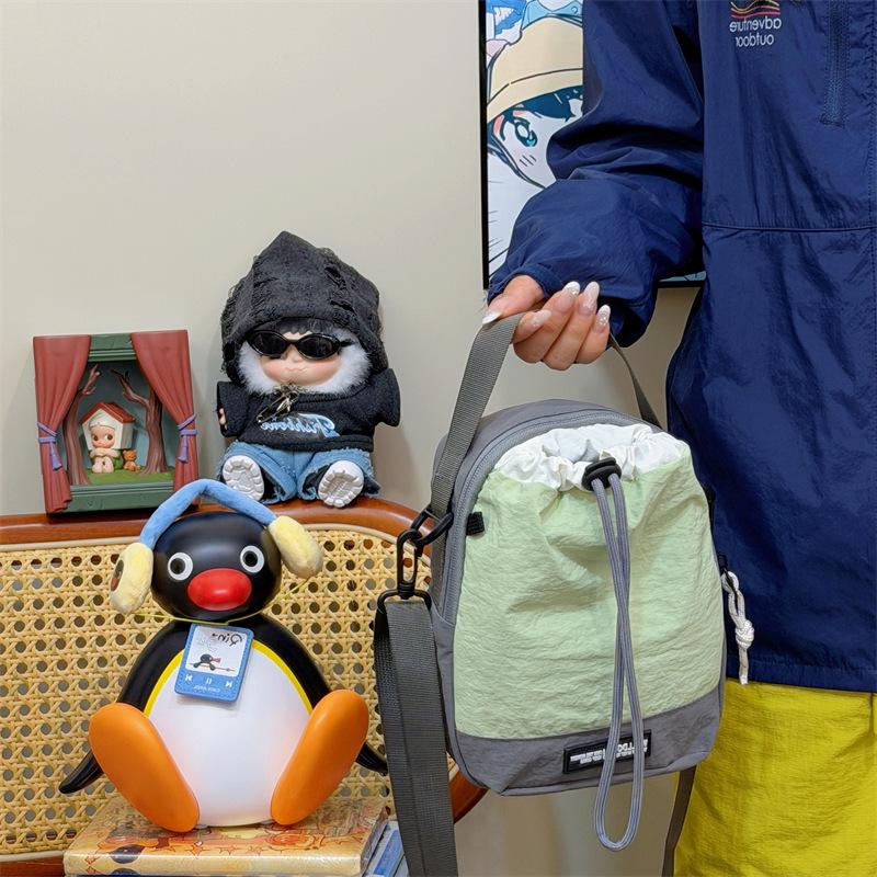 Schoolbag Outdoor Dopamine Oblique Various Back Drawstring Mini Oblique Span Bag Couple Mountaineering Sports Backpack