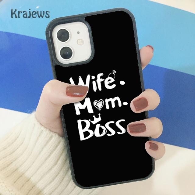 Krajews Frau Mama Chefin Zitate Weiche Handyhülle Cover Für iPhone 14 5 SE 6s 7 8 plus X XR XS 11 12 13 pro max Samsung S21 S22 ultra