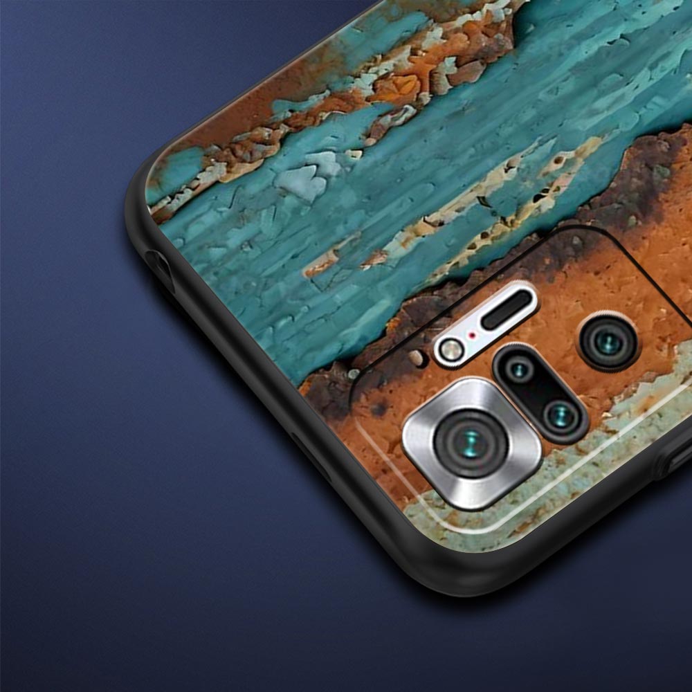 Vintage Industrieller Stil Rostige Handyhülle für Redmi 14C 10C Note 15 14 13 12 10 11 K40 Pro Plus Stoßfeste Weiche TPU-Schale