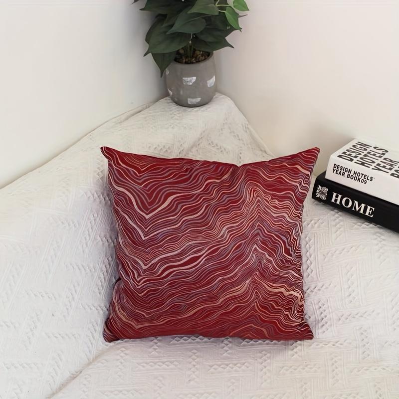 1pc, Marble Texture Cushion Cover, Pillow Cover, Room Decor, Bedroom Decor, Sofa Decor, Collectible Buildings Accessories (Cushion Is Not Included)