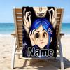 1pc Coraline5 Beach Towel with Custom Name, Beach/Swimming/Bath/Picnic/Camping Towel, Suitable for Seaside Beaches