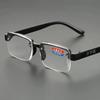 Rimless Reading Glasses Women Men Half Frame Square High Definition Eyeglasses +100 To +400 Business