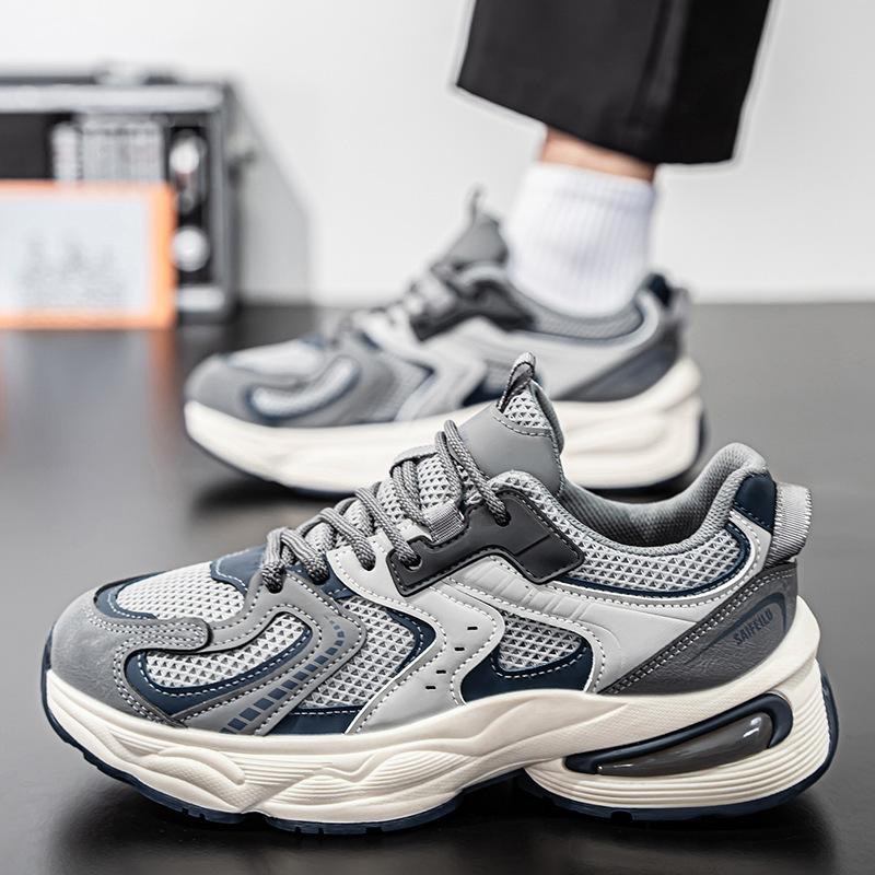 Summer men's shoes 2025 new breathable mesh sports shoes men's trend versatile platform casual dad shoes trendy shoes