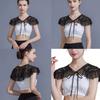 Elegant Lace Trimmed Polyester Shawl For Weddings Parties Office Lightweight Breathable Wrap