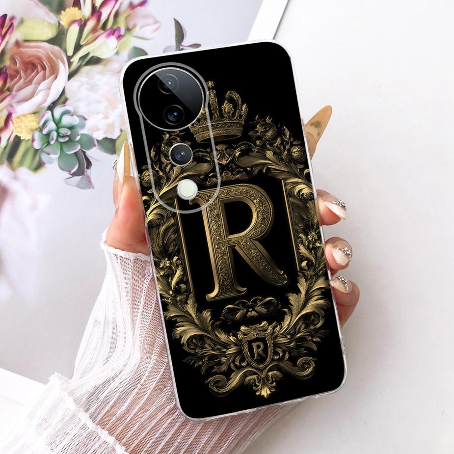 For Vivo V40 Pro Case V2347 Luxury Crown Letters Cover Soft Slim Phone Case For Vivo V40e V 40 Pro VivoV40 E V2403 Fundas Bumper