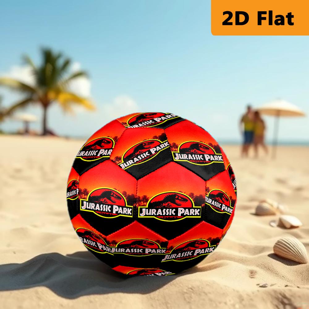 Classic Jurassic Park Movie Poster Soccer Ball Suitable For Both Training And Competition No 5 Football High Elasticity Very Elastic Training Football
