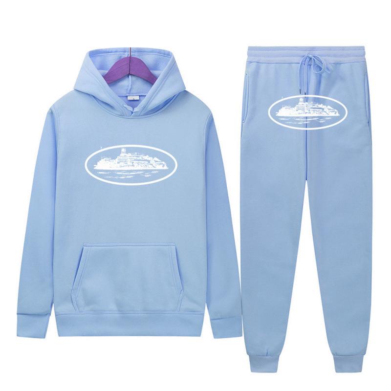 Kotez Unisex Hip-Hop Streetwear: Trendy Loose-Fit White Hoodie Set
