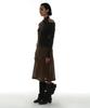 PARTIMENTO WOMEN Tie Neck Strap Asymmetrical Knit Top_Brown
