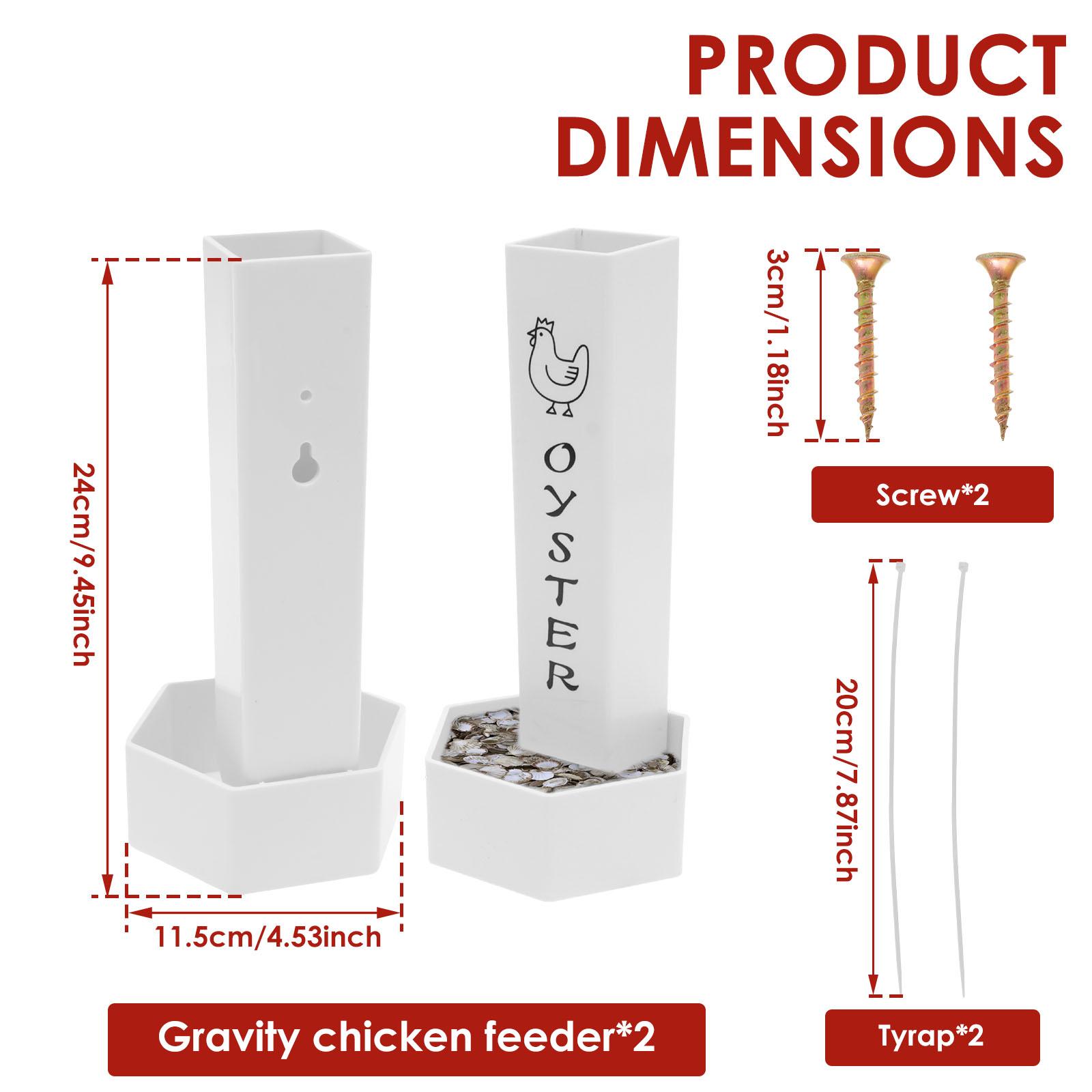 

2 шт./компл. Кормушка для куриного гравия и устричной раковины, подвесная кормушка для кур с крышкой, фермерское автоматическое оборудование для кормления птицы, товары для питомцев