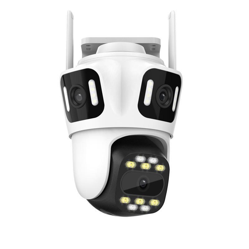 Ultra-klare kabellose Outdoor-Panorama-Kamera mit Nachtsicht und Drei-Bildschirm-Überwachung