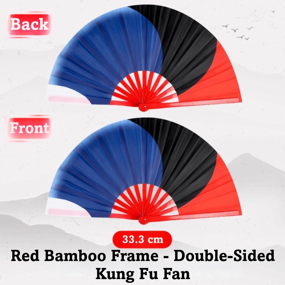 Three Color Tai Chi Fan Double-Sided Folding Fan Special Kung Fu Fan  Women Use
