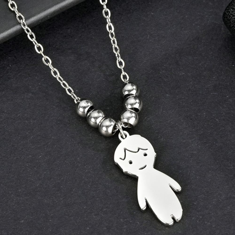 

Pendant Family Necklace Personality Friendship Necklace Choker Boy Girl Necklace Gifts 1 Boy Silver