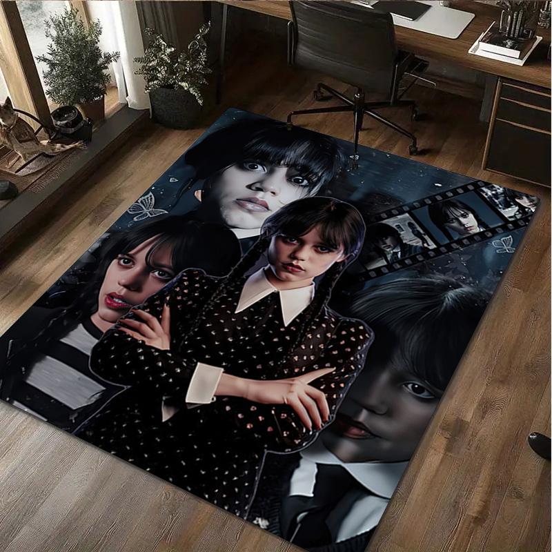 1Pc Wednesday Rug - Home carpet Office Decorative Carpet For Living Room Bedroom Door Mat Floor Rug Computer Chair Area Rug