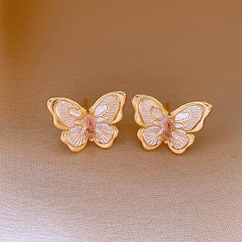 Mode Vintage Ölgemälde Stil Imitiert Barock Perlenblumen Ohrringe Tropfglasur Ohrring Damen Zart Hochwertige Accessoires