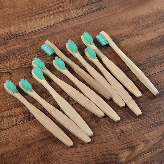 Kids 10pcs Soft Toothbrush Bristles Bamboo Toothbrush Eco Friendly Childrens Toothbrushes Biodegradable Oral Care Tooth Brush