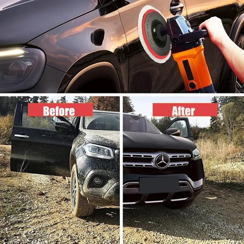 Imitation Wool Ball Polishing Disc 3-7 Inch Universal Car Motorcycle Paint Care Car Beauty Polishing Waxing Disc Self-adhesive