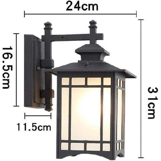 Outdoor Wall Lantern Lights Exterior Waterproof Wall Mount Vintage Bronze Barn Lamp Fixtures With Frosted Glass Rustic Farmhouse Black Outside Wall