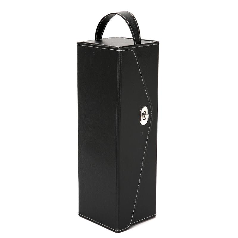 Portable Red Wine Packaging Gift Box New Year Wedding Christmas Party Decor Foldable Leather Red Wine Storage Case Accessory