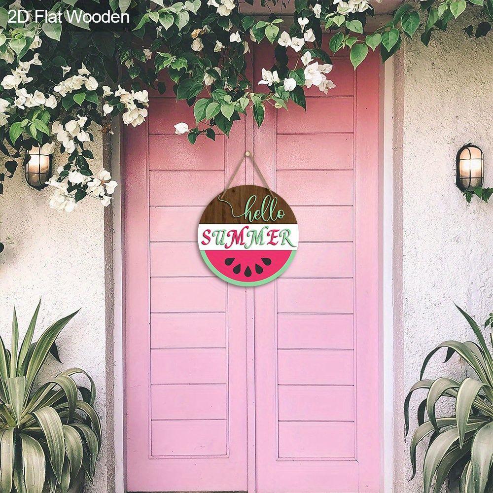 2D Flat Hanging Decorative Signs,interior Wall or Door Decoration,garden Decoration,the Pattern Is Watermelon,a Housewarming Gift for Friends