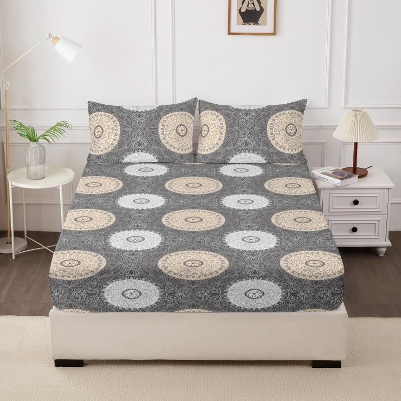 High 1Pcs Quality Fitted Sheet 90160150X200Cm Mattress Cover With Elastic Band Bed Sheet Queen King Size