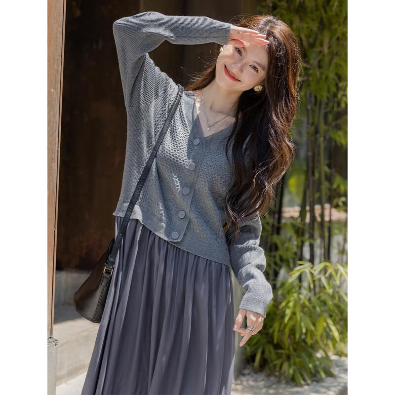 Mocana Elegant Long-Sleeve Midi Dress