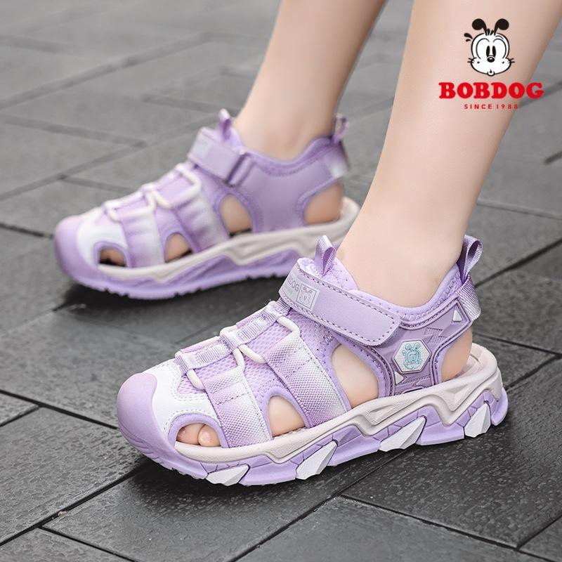Babudou children's sandals, girls' sandals2026Summer-style, closed-toe, non-slip, and kick-resistant outdoor beach shoes for children