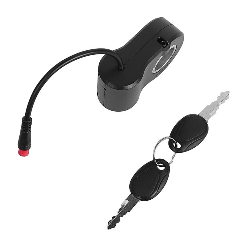 2Pin Ignition Lock With Two Key For Kukirin Electric Scooter ABS Metal Throttle Accelerator Switches Easy Installation