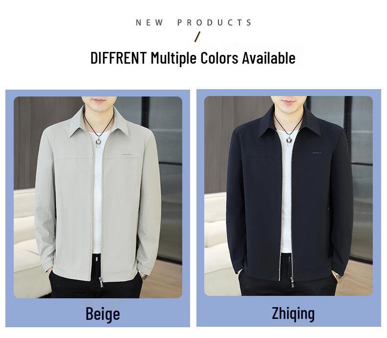 2026 Spring/Autumn Men's Lapel Lightweight Jacket: Versatile Mid to Young Fashion Outerwear with a High-end Feel