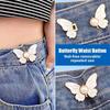 Women's Adjustable Butterfly Brooch Waist Clip Collar Pin Slimming Effect for Party Office and Street Style