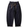 Men's Winter Fleece-Lined Thickened Street-Style Cool Carrot Pants, Loose Wide-Leg Casual Jeans