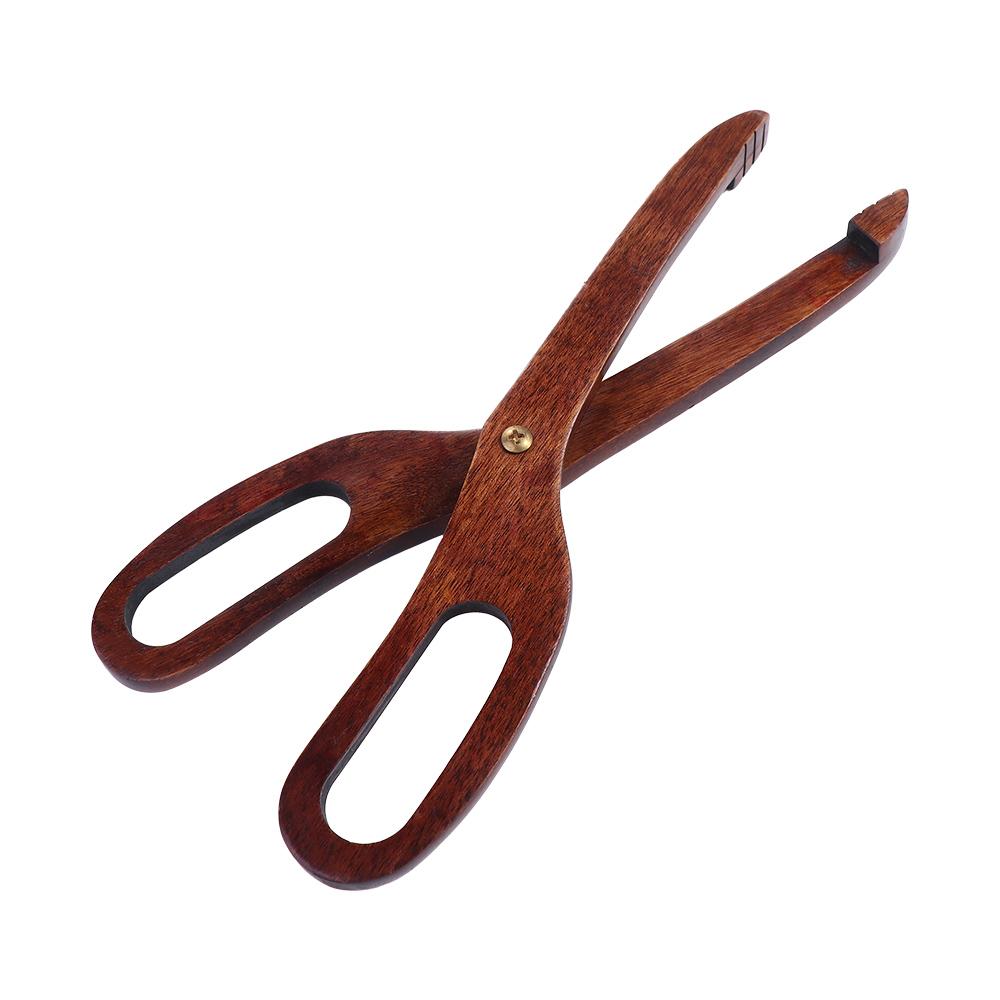 

Bacon BBQ Gripper Natural Picnic Wooden Durable Grill Tongs Serving Clamp Scissor Clip Baking Tools