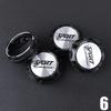 4PCS JDM Sport Rim Cap Clip 56mm Racing Sport Emblem Sticker Wheel Center Caps Hub Cap Black & Silver