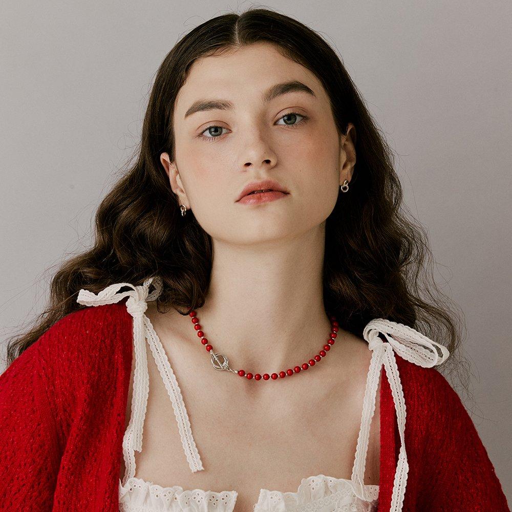 Double Ring Ball Necklace_Vh2479Ne009M