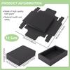 12pcs Kraft Paper Storage Gift Drawer Boxes Gift Packaging Case for Wedding Party Supplies Rectangle Black Finish Product: 18.2x12.7x4.2cm.