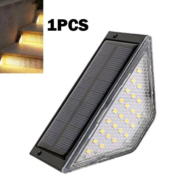 Solar Stair Lights Solar Step Light Outdoor Anti-theft Waterproof IP67 Decor for Garden Stair Deck Front Porch and Patio