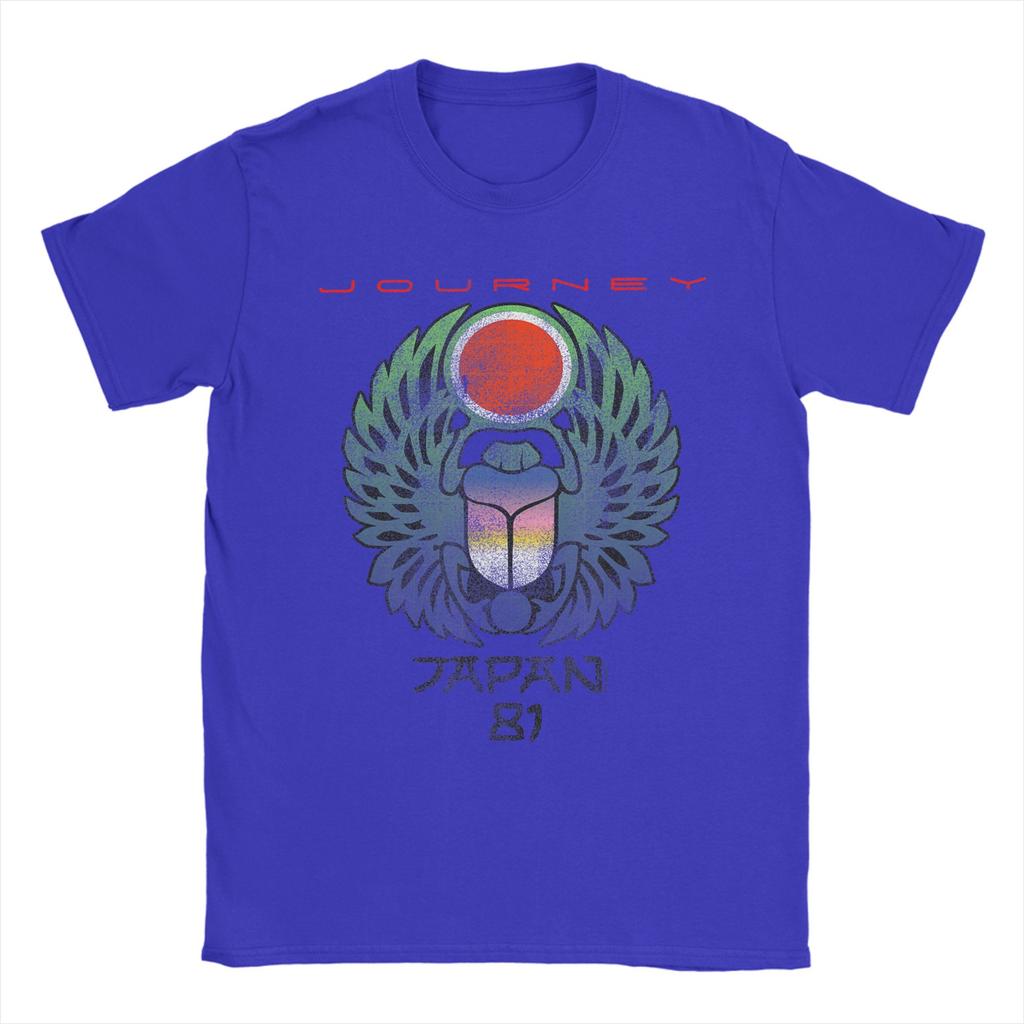 Journey Japan 1981 Scarab Beetle Music TShirts Unisex Funny 100 Cotton Tee Shirt O Neck Short Sleeve T Shirt Clothing