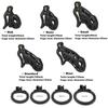 Men's Resin Nylon Chastity Belt Set with 4 Cock Penis Rings Sleeve Lock Cobra Cock Cage with Keys Male Extreme Bondage Sex Toys