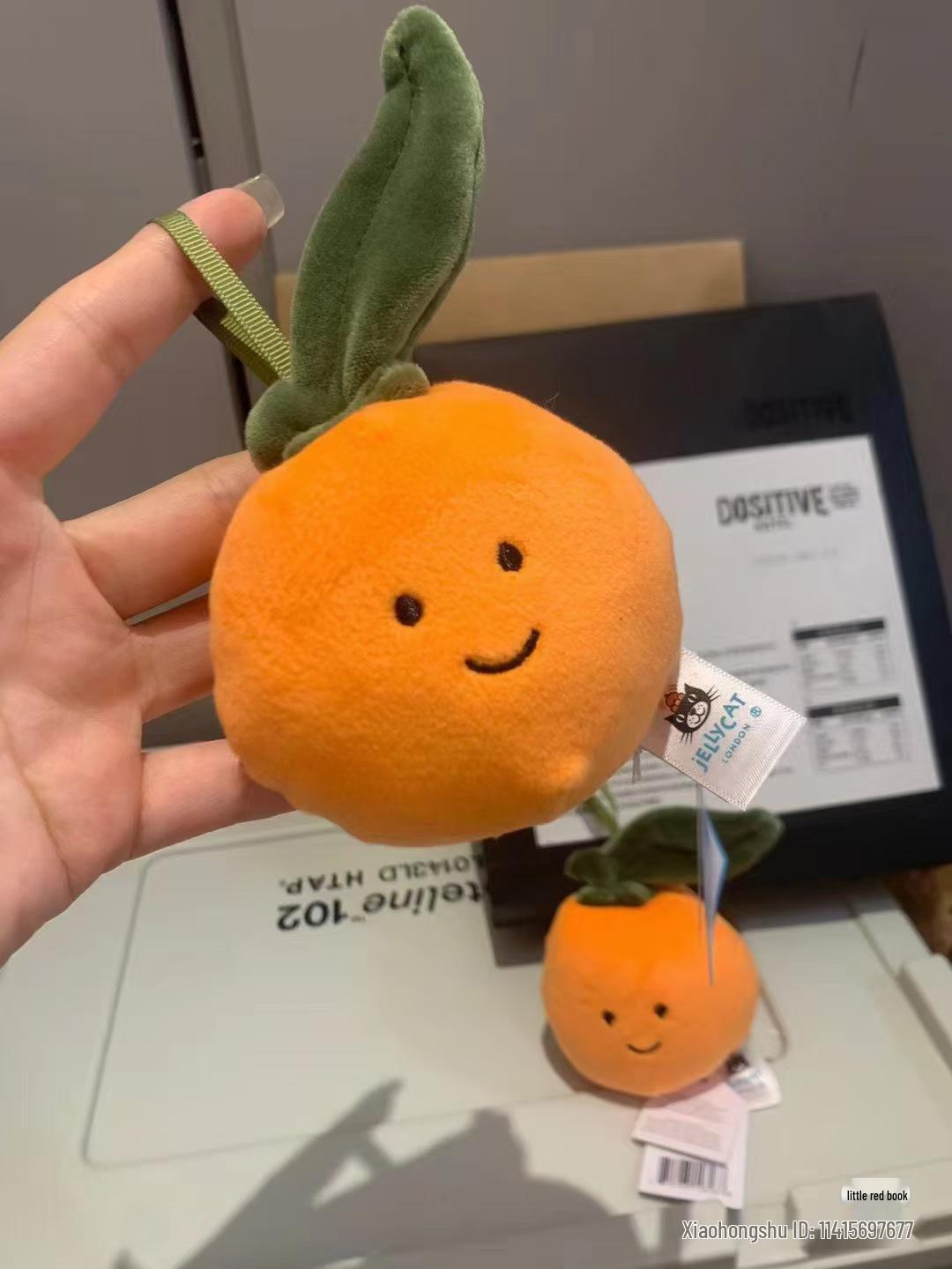 

Оригинальный английский подвесной орнамент Jellycat Citrus Orange 7 см плюшевая игрушка брелок подарок Includes Dust Bag