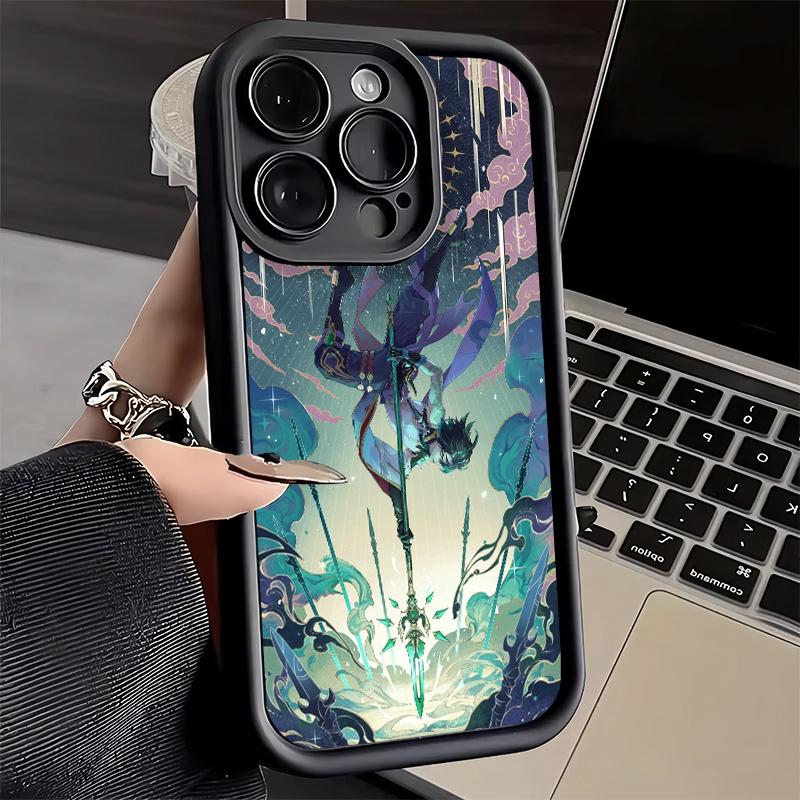 Phone Case for iPhone 17 Air 16E 15 16 Pro Max Genshin Impact Xiao Cover 14 Plus 13 12 Mini Soft Shell Silicone Fundas
