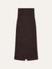 Obeleu Foldable Ribbed Dress Skirt - Brown
