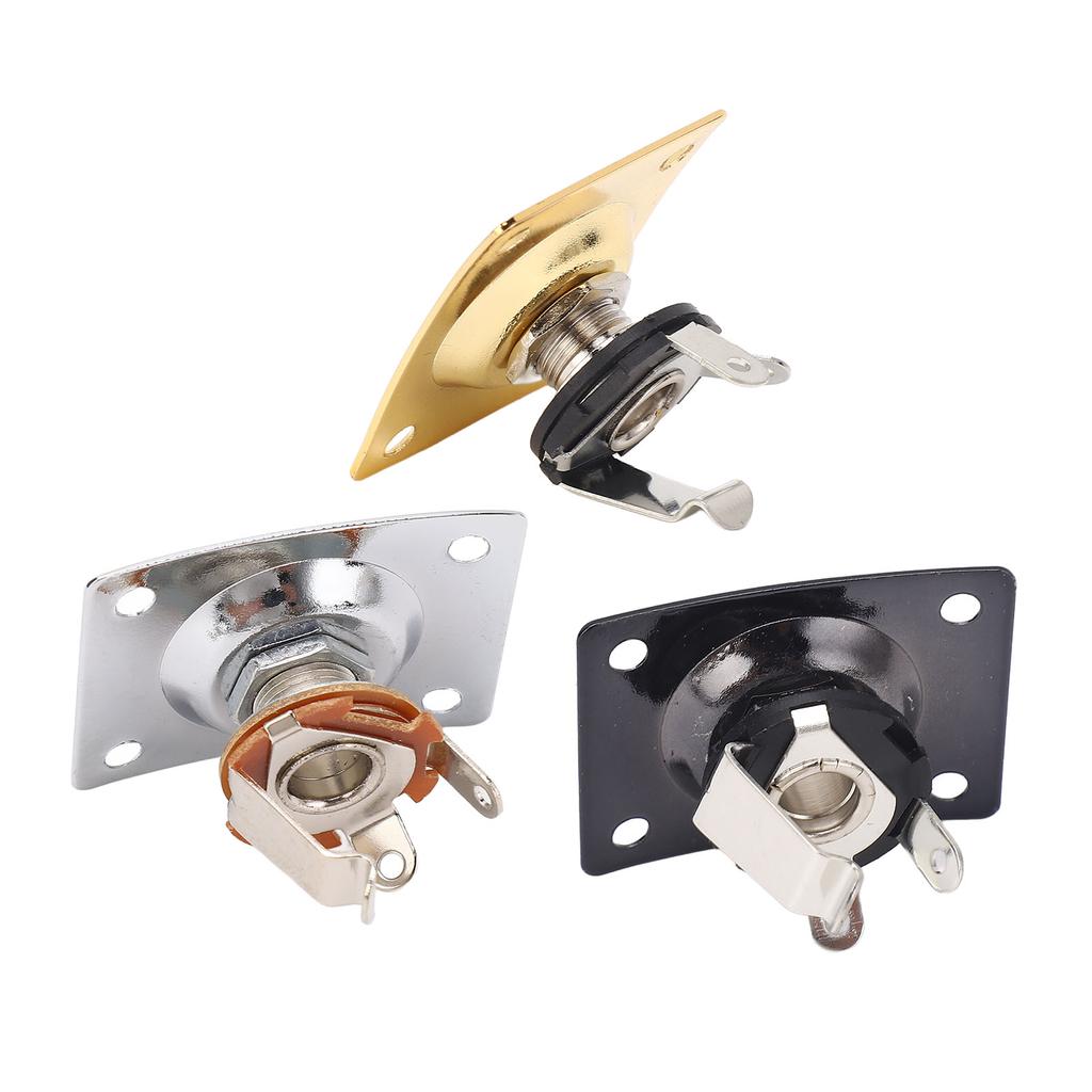 Gitarrenausgangsbuchsenplatte Quadratische Form Kompakte Metallgitarrenbuchsenbuchsenplatte für Telecaster