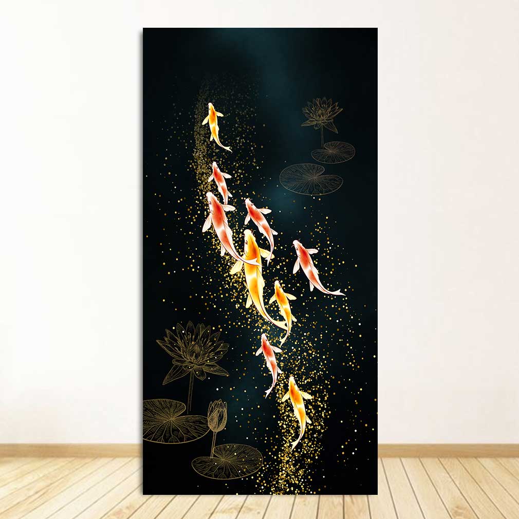 Pond Canvas Painting Modern Posters and Prints Wall Art Picture for Living Room Home Decor Cuadros Koi Fish Feng Shui Carp Lotus