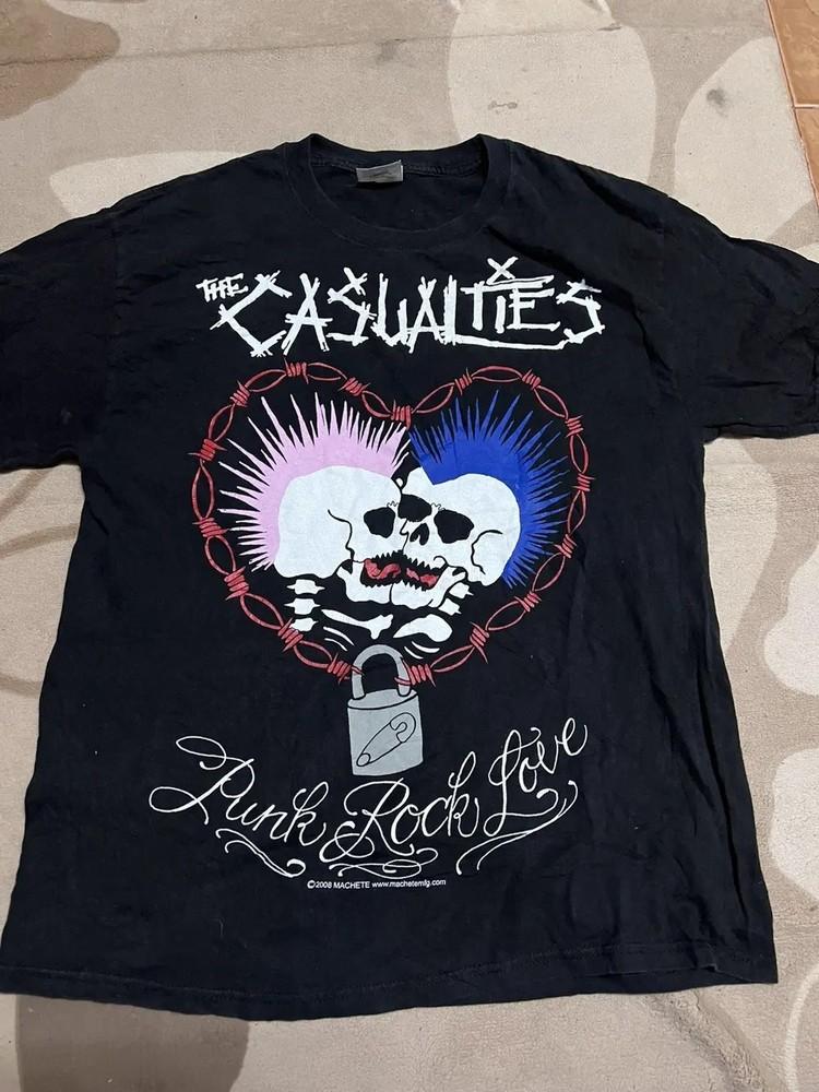 Винтажная The Casualties Панк-рок Любовь Размер от S до 5XL SE054 БЕСПЛАТНАЯ ДОСТАВКА Унисекс Футболка XXL