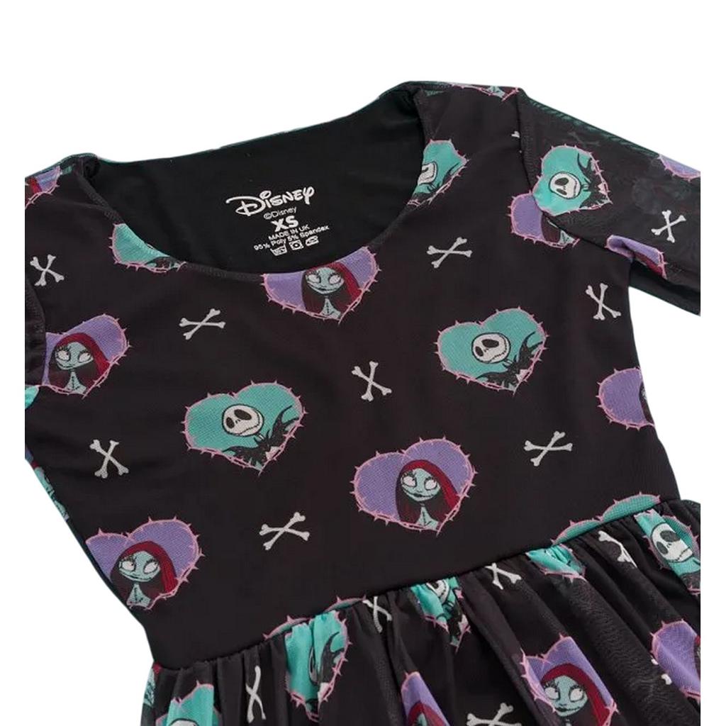 The Nightmare Before Christmas Womens/Ladies All-Over Print Mesh Midi Dress