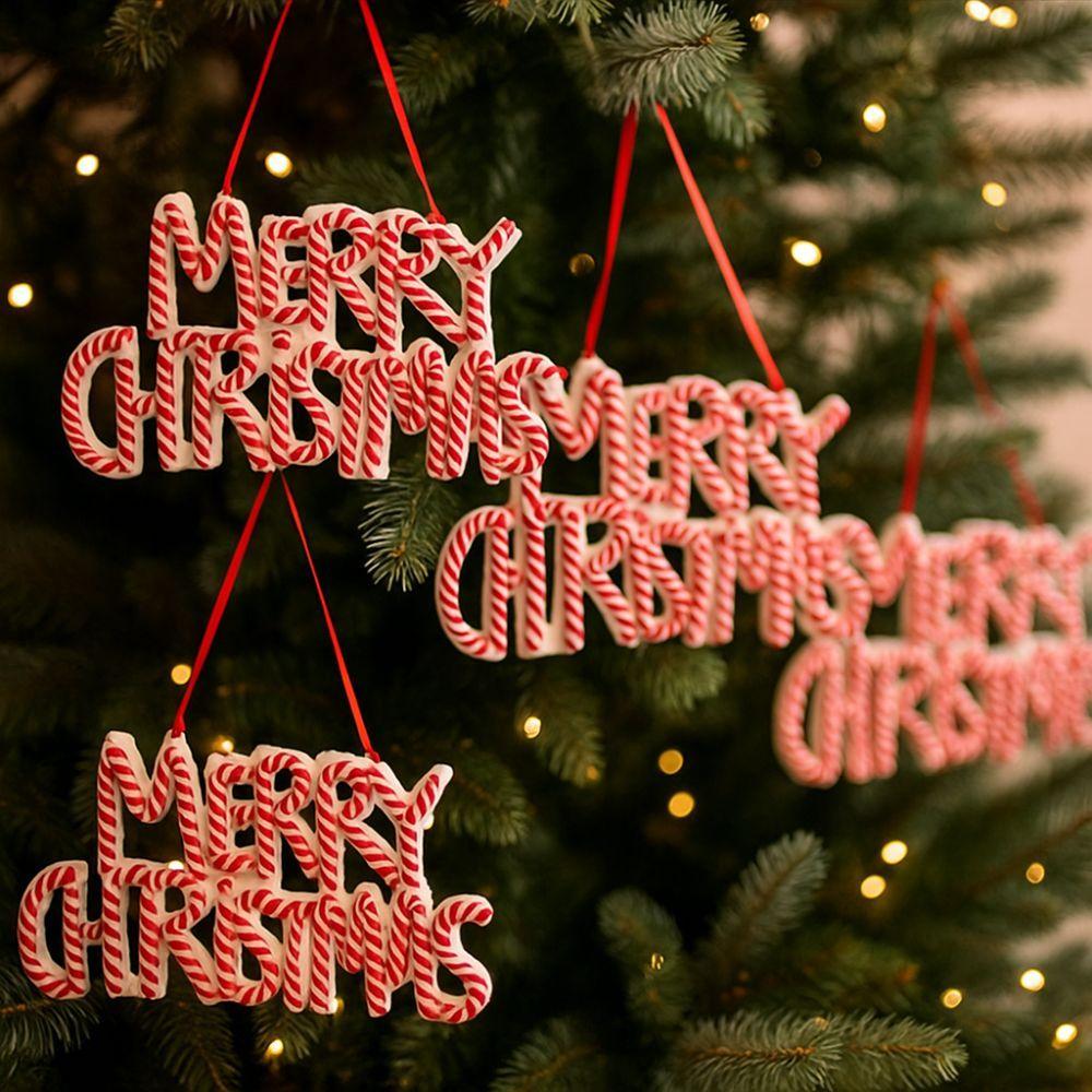 English Letter Merry Christmas Letter Pendant Plastic Xmas Tree Ornaments Christmas Tree
