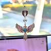 Angel Wing Cross Car Hanging Ornament Guardian Blessing Auto Accessory for Rearview Mirror Pendant Women Car Interior Decor