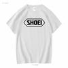SHOEI Helmet Logo Mens Gray T Shirt Size S To 3XL Long or Short Sleeves Vintage Washed Versatile Homme Soft Streetwear Casual